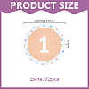 36Pcs 36 Styles Flat Round Paper Blank Label Stickers DIY-WH0308-853A-2