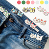 GOMAKERER 7 Pairs 7 Colors Monster Shape Alloy Adjustable Jean Button Pins AJEW-GO0001-33-4