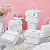 Trapezoid Paper Gift Box with Plastic Imitation Pearl Handles LS-CON-WH0092-65A-5