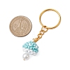 Glass Seed Beads Mushroom Keychain KEYC-MZ00021-02-3