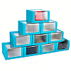 Foldable Cardboard Gift Cap Storage Boxes with Clear PVC Window CON-WH0099-66D-1