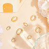 8Pcs 2 Styles Rack Plating Brass Spring Gate Rings KK-BBC0014-15-4