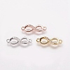 Brass Cubic Zirconia Links KK-P134-57-1