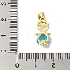 Rack Plating Brass Glass Pendants KK-P272-18-G-4