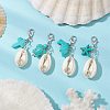 Natural Shell Pendant Decorations HJEW-JM02923-02-2