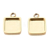 304 Stainless Steel Pendant Cabochon Component STAS-Q113-21B-G-1