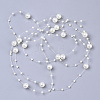 ABS Plastic Imitation Pearl Beaded Trim Garland Strand SACR-T354-01G-2
