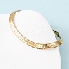 304 Stainless Steel Flat Snake Chain Bracelets BJEW-C134-01B-G-2