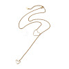 Brass Heart Pendant Necklaces NJEW-JN04838-4
