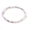 Natural Howlite Stretch Bracelets BJEW-JB03797-09-1