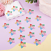 20Pcs Iron Enamel Snap Hair Clips for Girls PHAR-TADJ0001-09-5