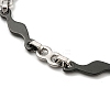 Two Tone 304 Stainless Steel Wave & Infinity Link Chain Bracelet BJEW-B078-42BP-2