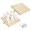6Pcs 7-Slot Wooden Display Card Stands ODIS-NB0001-58-1