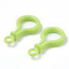 Opaque Solid Color Bulb Shaped Plastic Push Gate Snap Keychain Clasp Findings LS-KY-T021-01F-3