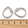 304 Stainless Steel Screw Carabiner Lock Charms STAS-C092-01B-P-3