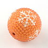 Round Resin Rhinestone Beads RESI-S306-16x18-01-2