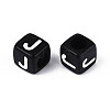 Initial Acrylic Horizontal Hole Beads OACR-ZX006-35J-2
