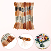 24 Skeins 3Bags 6-Ply Polyester Embroidery Floss OCOR-CY0003-42C-6