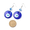 Lampwork Evil Eye Dangle Earrings EJEW-JE05025-4