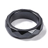 Magnetic Synthetic Hematite Finger Ring for Men Women RJEW-A047-01D-2