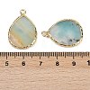 Natural Flower Amazonite Pendants G-K347-08G-04-3