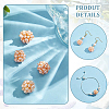 BENECREAT 4Pcs Round Handmad Natural Pearl Woven Beads PEAR-BC0001-04-4