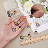 12Pcs 3 Styles Alloy Enamel Zipper Pull Pendant Decorations HJEW-FG00017-3