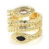 Rack Plating Brass Micro Pave Cubic Zirconia Open Cuff Rings for Women RJEW-M022-01G-02-2