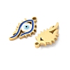 Evil Eye Themes 304 Stainless Steel Enamel Pendants STAS-B100-02G-02-2