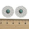 Brass Synthetic Turquoise Cabochons KK-Z088-06P-3