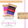 4 Cards 2 Styles Polyester Wavy Fringe Trim Ribbon DIY-GF0009-48E-2