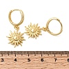 Sun Brass Hoop Earrings EJEW-H180-30A-G-5