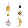 Alloy & Brass Sun with Moon Dangle Earrings FS-WG1C7D0-01-2