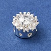 Brass Micro Pave Clear Cubic Zirconia Beads KK-G503-11S-2