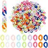 SUPERFINDINGS 720Pcs 9 Colors Opaque Acrylic Linking Rings SACR-FH0001-07-1