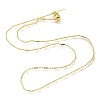 Rack Plating Brass Column & Ball Link Chain Necklaces MAK-L042-06G-1