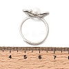 Adjustable Brass Micro Pave Cubic Zirconia Enamel Finger Rings CU-CBABA66-07A-P-5