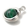 Synthetic Malachite Pendants KK-K388-01P-2