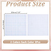 6Pcs 2 Colors 11CT Cross Stitch Fabric Sheets AJEW-AR0004-82-2