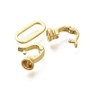 Rack Plating Brass Fold Over Clasps KK-H508-04G-2