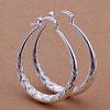 Women Big Earrings Silver Color Plated Brass Fancy Cut teardrop EJEW-BB11707-1