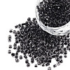Glow in the Dark Luminous Transparent 8/0 Glass Seed Beads SEED-YWC0001-01A-1