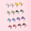 16Pcs 8 Colors Handmade Lampwork Pendants LAMP-FS0001-47-7