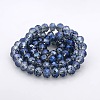 Full Rainbow Plated Faceted Rondelle Glass Beads Strands GLAA-A024F-FR03-2
