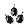 Natural Obsidian Pendants G-H086-01P-06-1