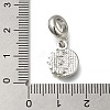 Rack Plating Alloy Enamel European Dangle Charms PALLOY-A009-13P-3