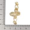 Brass Micro Pave Clear Cubic Zirconia Fold Over Clasps FIND-U017-14G-3