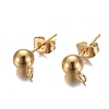 304 Stainless Steel Stud Earring Findings STAS-P148-07G-B-1