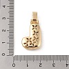 Brass Micro Pave Cubic Zirconia Pendants ZIRC-P121-01G-L-3