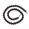 Natural Black Tourmaline Beads Strands X-G-L554-02-6mm-3